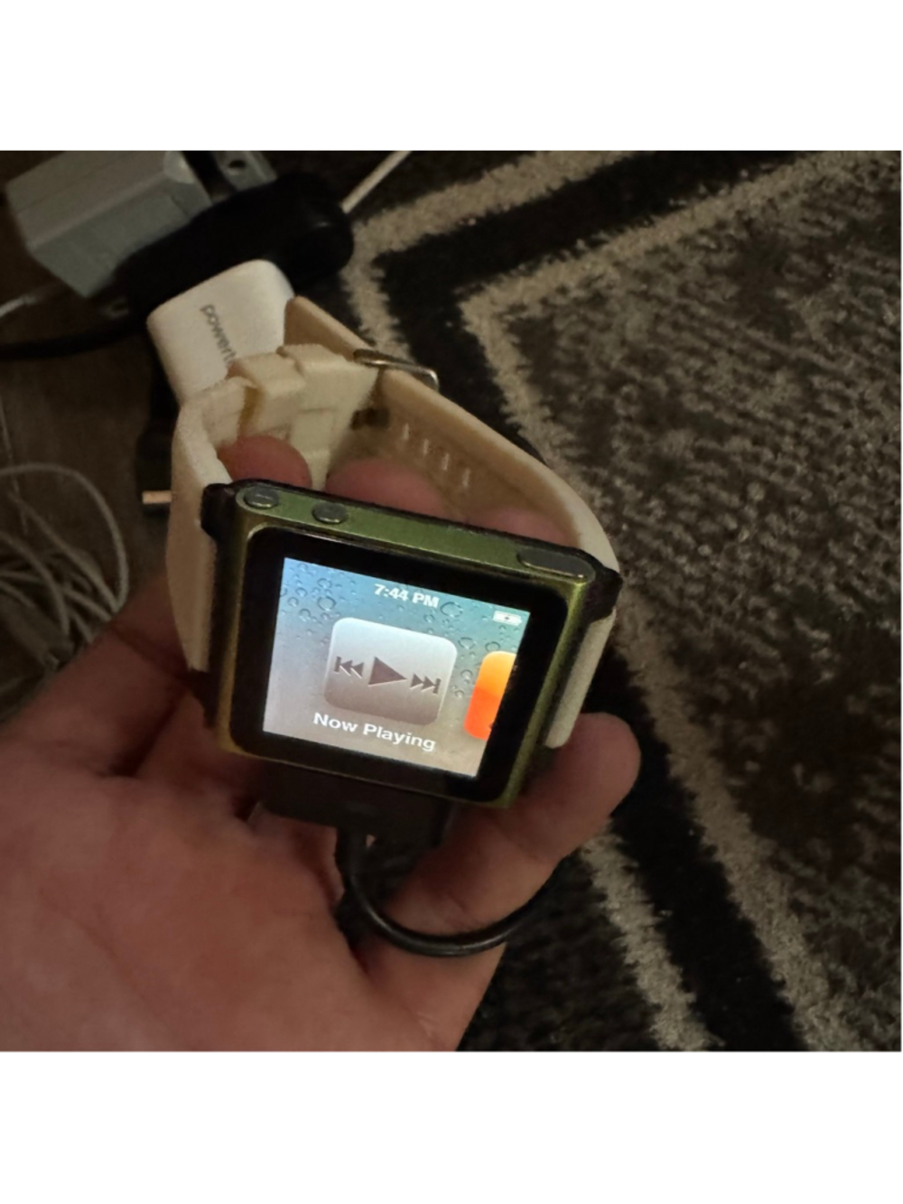 Apple iPod Nano 6th Gen With Watch Band Green White 7.3GB